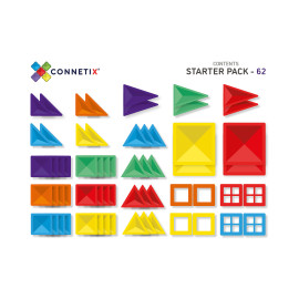 Set 62 tessere magnetiche Rainbow 100% Plastica ABS Atossica Connetix