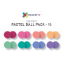 Set 16 palline in Legno ABS Atossico Pastello 100%  Connetix