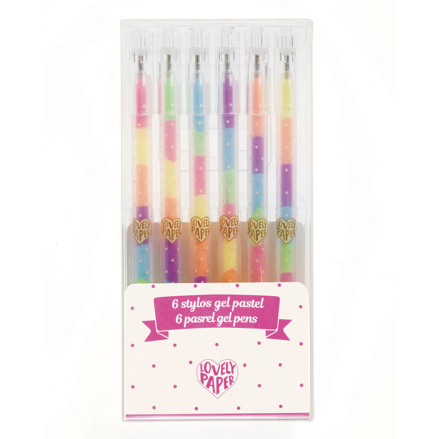 Set 6 penne gel fluo Djeco - Poppy Kidshop di Cappellotto Elisa