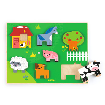 Puzzle incastri in legno Farm story Djeco