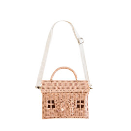 Cesto Rattan Casa bag- rose