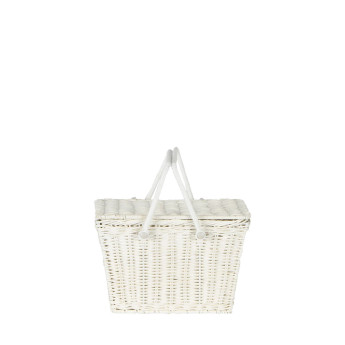 Cesto Piki Rattan Basket - white