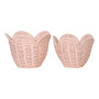 Set 2 ceste Rattan basket - blush