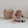 Set 2 ceste Rattan basket - blush