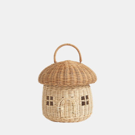 Cesto Rattan Mushroom basket- Natural
