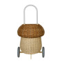 Carrellino Rattan Mushroom Luggy basket- Natural