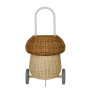 Carrellino Rattan Mushroom Luggy basket- Natural