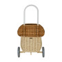 Carrellino Rattan Mushroom Luggy basket- Natural