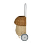 Carrellino Rattan Mushroom Luggy basket- Natural