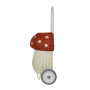 Carrellino Rattan Mushroom Luggy basket- Red