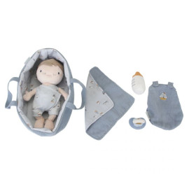 Bambola baby Jim con culla e accessori Little Dutch