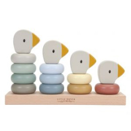 Impilabili ad anelli in legno famiglia di occhette Little Goose Little Dutch
