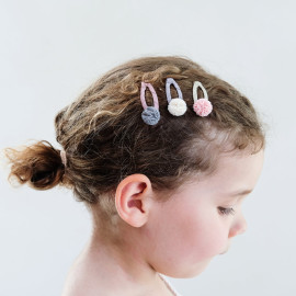 Set 5 mollette clip ballerina pom pom Mimi & Lula
