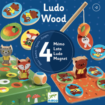Set 4 giochi Ludo Wood Djeco - Poppy Kidshop di Cappellotto Elisa