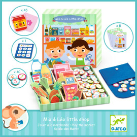 Set gioca a fare la spesa con Mia & Leo piccolo shop Djeco