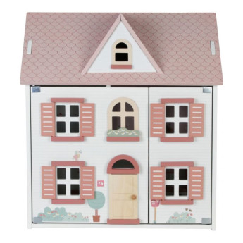 Casa delle bambole in legno con accessori
