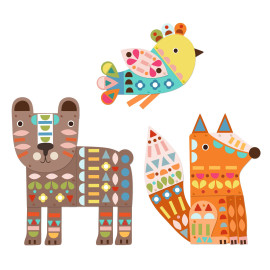 Kit animali giganti stickers Djeco