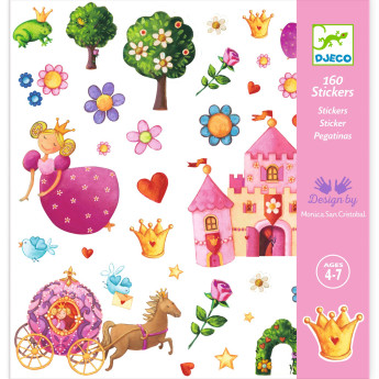 Stickers Principesse 160 pz Djeco