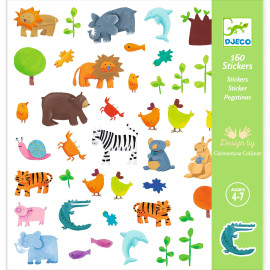 Stickers Animali 160 pz Djeco