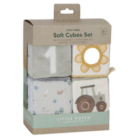 Set di 4 cubi morbidi Little farm Little Dutch