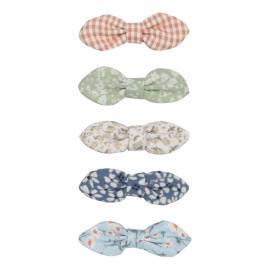 Set 5 floral bow clips Mimi & Lula