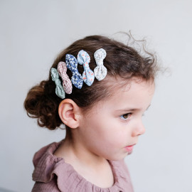 Set 5 floral bow clips Mimi & Lula