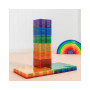 Set  42 tessere magnetiche Arcobaleno pacco espansione 100% Plastica ABS Atossica Connetix