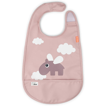 Bavaglio impermeabile con tasca rosa happy cloud Done By Deer