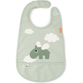 Bavaglio impermeabile con tasca verde happy clouds Done By Deer