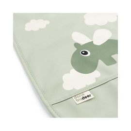 Bavaglio impermeabile con tasca verde happy clouds Done By Deer