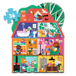 Puzzle gigante la casa dei piccoli amici 36 pz Djeco